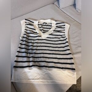 Zara striped knit vest